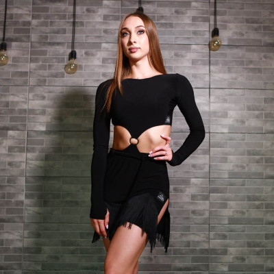 Боді для латини AMIRA з довгими рукавами