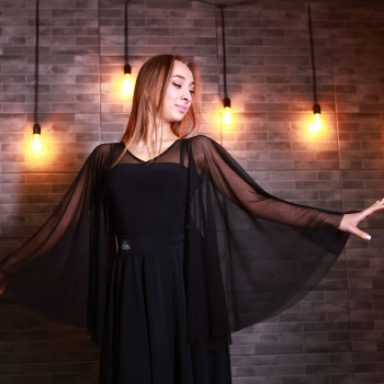 Танцювальне боді для стандарту J.E.M BUTTERFLY AIR Black