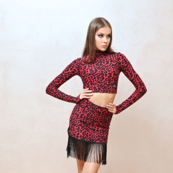 Спідниця "Annet" Red з бахромою
