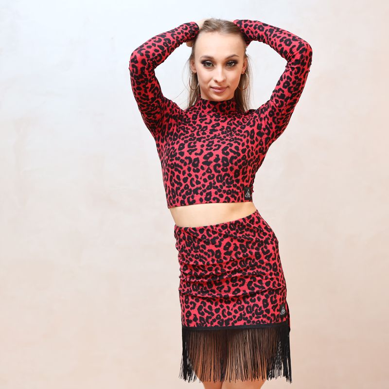 Спідниця "Annet" Red з бахромою