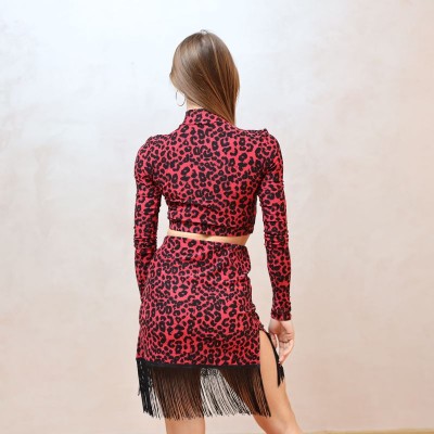 Спідниця "Annet" Red з бахромою